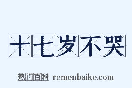 十七岁不哭是什么意思的图片